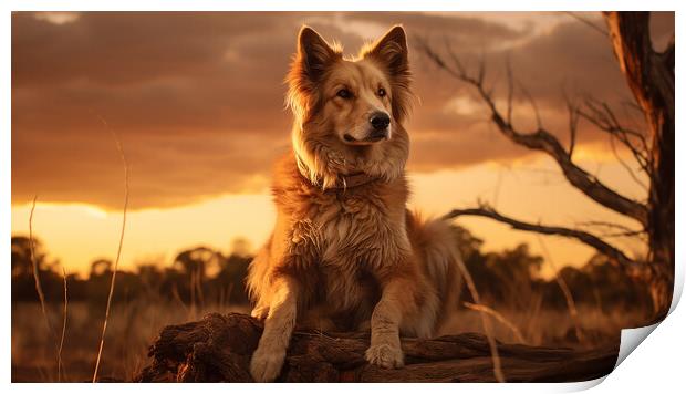Australian Stumpy Tail Dog Print by K9 Art