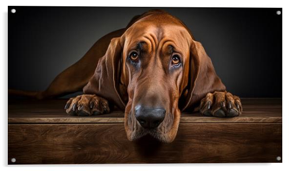 Bloodhound Acrylic by K9 Art
