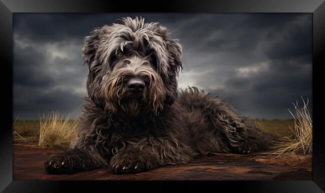 Bouvier Des Flandres Framed Print by K9 Art