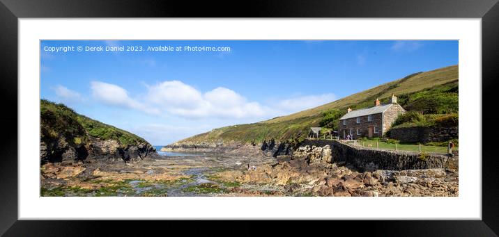 A Rocky Haven by the Cornish Coast Framed Mounted Print by Derek Daniel