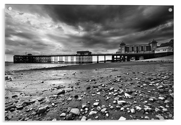 Penarth Pier Monochrome Acrylic by Steve Purnell