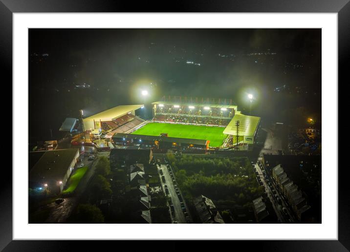 Oakwell after Dark Framed Mounted Print by Apollo Aerial Photography