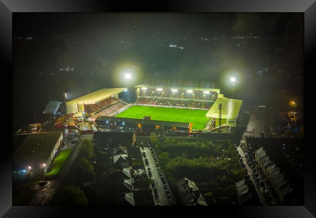 Oakwell after Dark Framed Print by Apollo Aerial Photography