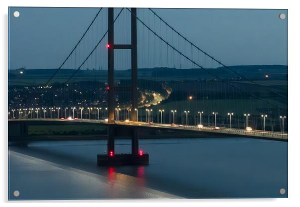 The Humber at Night Acrylic by Apollo Aerial Photography