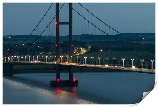 The Humber at Night Print by Apollo Aerial Photography