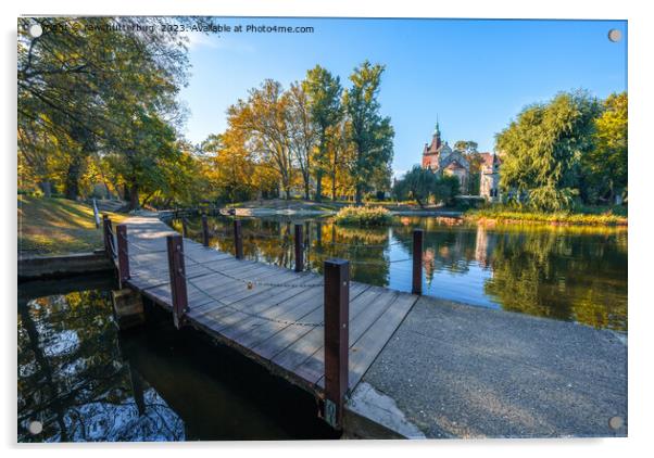 Autumn Serenity Vajdahunyad Castle in Budapest Acrylic by rawshutterbug 