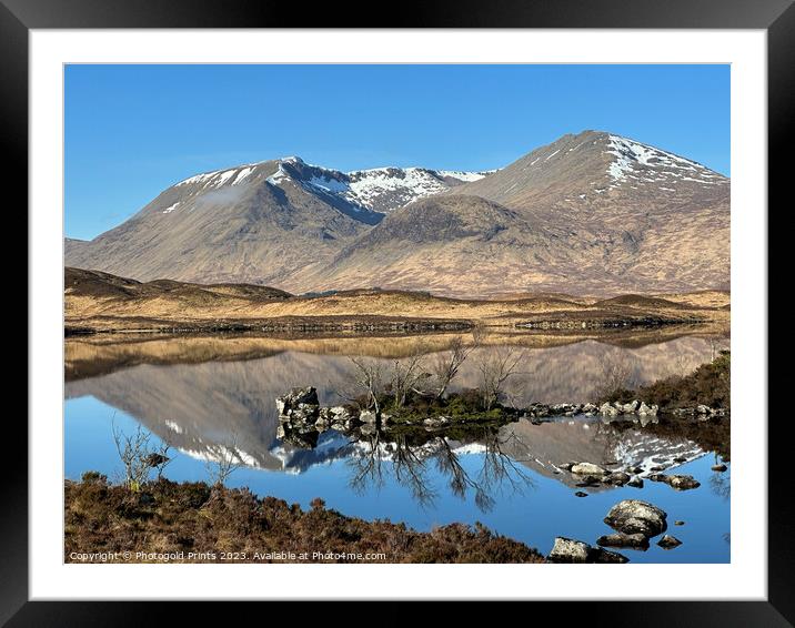 Black  Mount and Loch Tulla in the Highlands of Scotland Framed Mounted Print by Photogold Prints