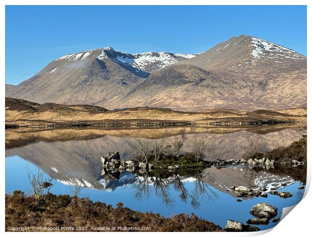 Black  Mount and Loch Tulla in the Highlands of Scotland Print by Photogold Prints