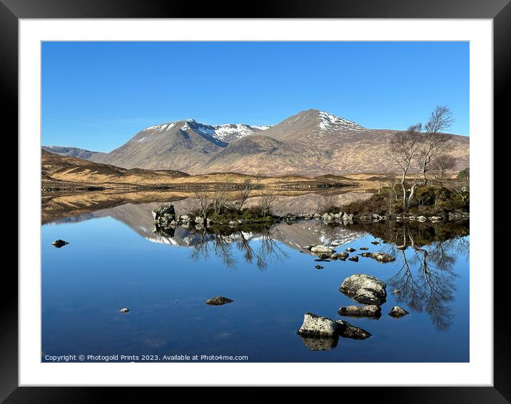 Black  Mount and Loch Tulla , summer in the Highlands of Scotland Framed Mounted Print by Photogold Prints