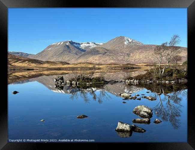 Black  Mount and Loch Tulla , summer in the Highlands of Scotland Framed Print by Photogold Prints