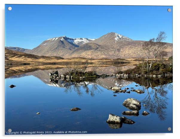 Black  Mount and Loch Tulla , summer in the Highlands of Scotland Acrylic by Photogold Prints