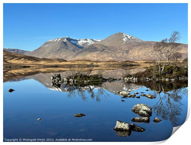Black  Mount and Loch Tulla , summer in the Highlands of Scotland Print by Photogold Prints