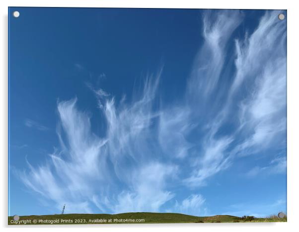 Blue Sky cloud Acrylic by Photogold Prints