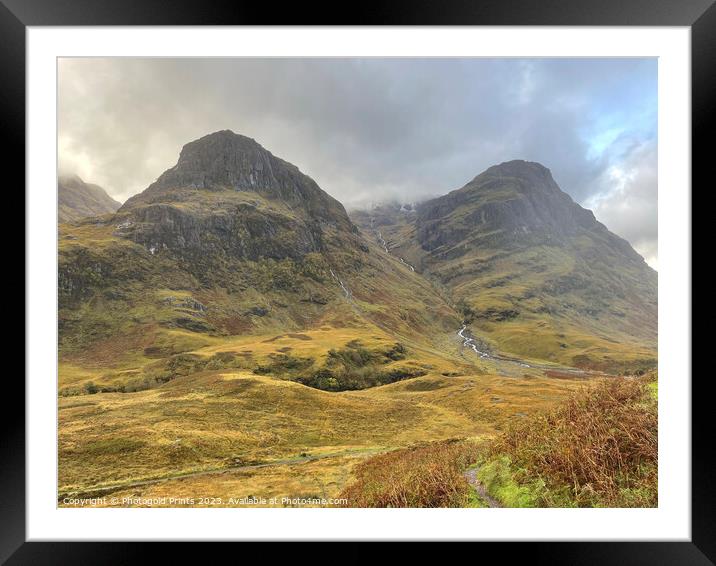 Glencoe , autumn in the Highlands of Scotland Framed Mounted Print by Photogold Prints