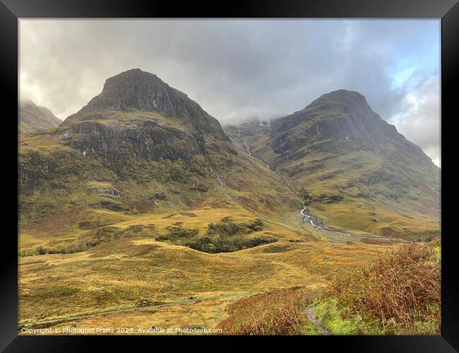 Glencoe , autumn in the Highlands of Scotland Framed Print by Photogold Prints