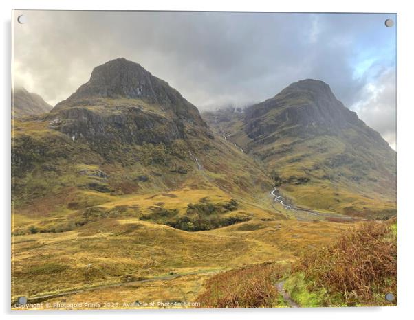 Glencoe , autumn in the Highlands of Scotland Acrylic by Photogold Prints