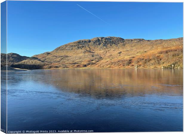 Loch Lubnaig in winter in the Highlands of Scotlan Canvas Print by Photogold Prints