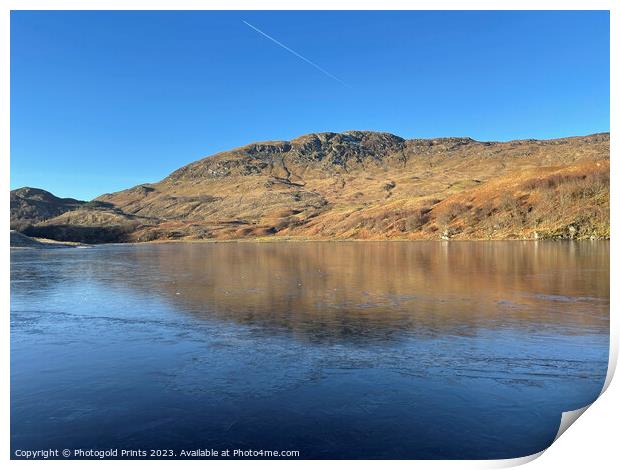 Loch Lubnaig in winter in the Highlands of Scotlan Print by Photogold Prints
