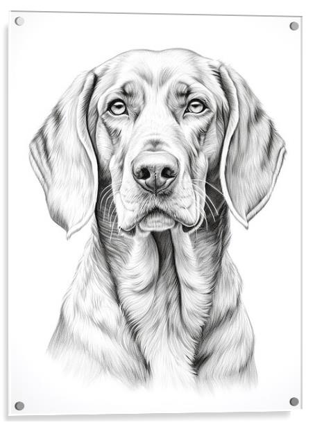 Bavarian Mountain Scent Dog Pencil Drawing Acrylic by K9 Art