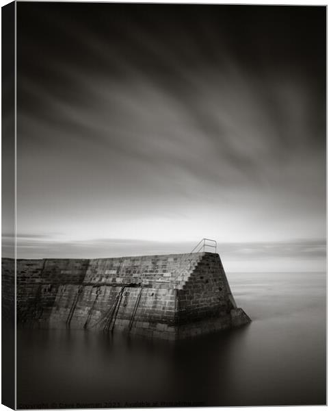 Cove Breakwater Canvas Print by Dave Bowman