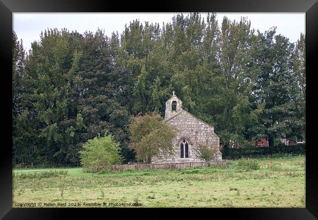 St Mary’s, Lead, North Yorkshire, English chapel set in country side Framed Print by Helen Reid