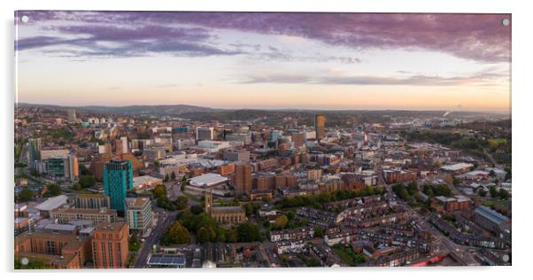 South Side of Sheffield Acrylic by Apollo Aerial Photography