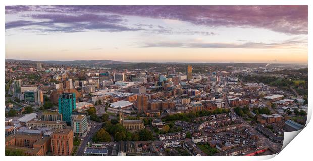 South Side of Sheffield Print by Apollo Aerial Photography