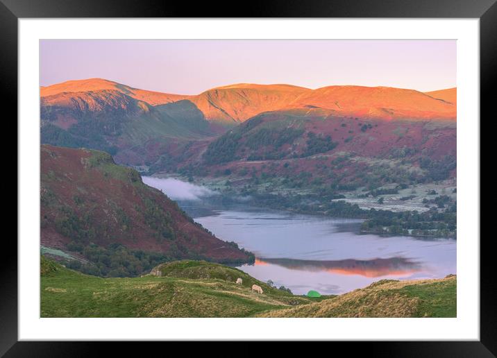 Ullswater sunrise Framed Mounted Print by John Finney