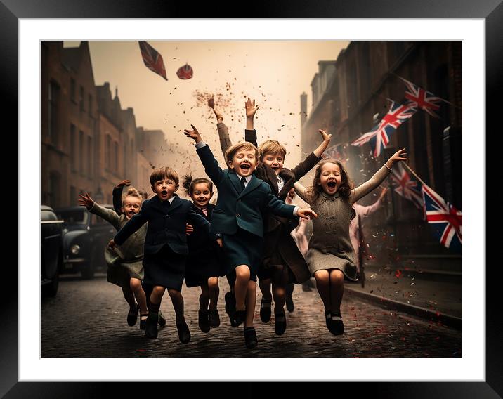 May 8th 1945 VE Day Framed Mounted Print by Steve Smith