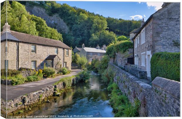 Peakshole Water Castleton Canvas Print by Janet Carmichael