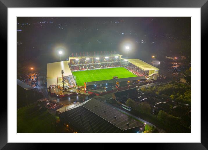 Oakwell Game Night Framed Mounted Print by Apollo Aerial Photography