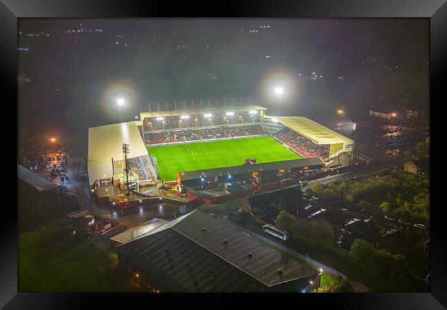 Oakwell Game Night Framed Print by Apollo Aerial Photography
