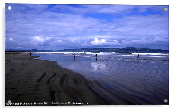 Castlerock Beach Acrylic by Michael Harper