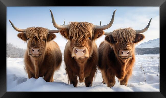 Highland Cows Framed Print by Steve Smith