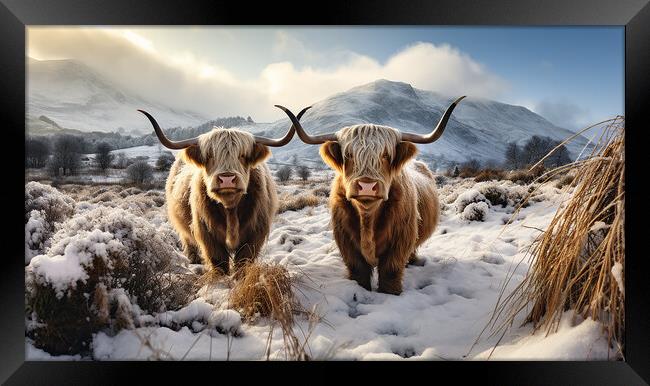 Highland Cows Framed Print by Steve Smith