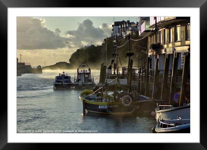 Misty morning at Looe Framed Mounted Print by Rosie Spooner
