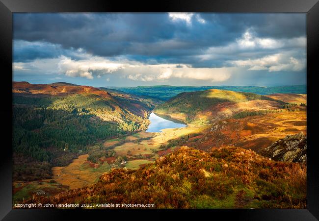 Llyn Crafnant from Crimpiau Framed Print by John Henderson