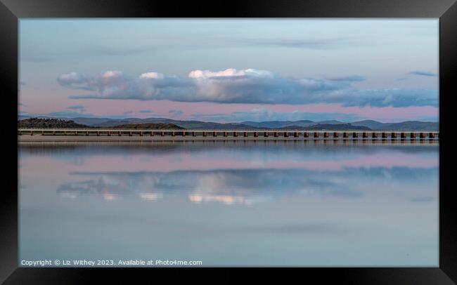 Kent Viaduct, Arnside Framed Print by Liz Withey