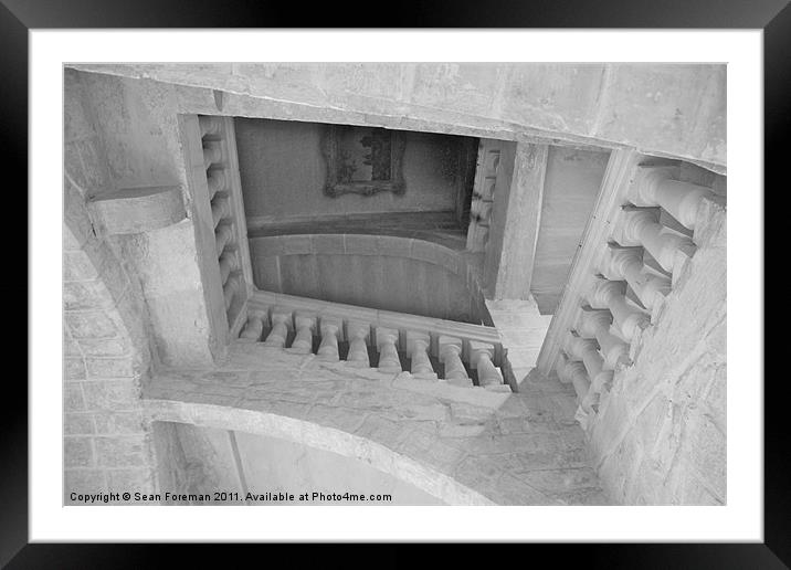 Stone Staircase Framed Mounted Print by Sean Foreman