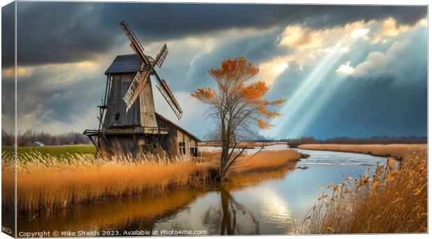 The Forgotten Windmill Canvas Print by Mike Shields