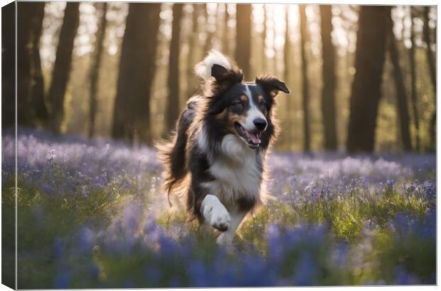 Running Collie Canvas Print by Picture Wizard