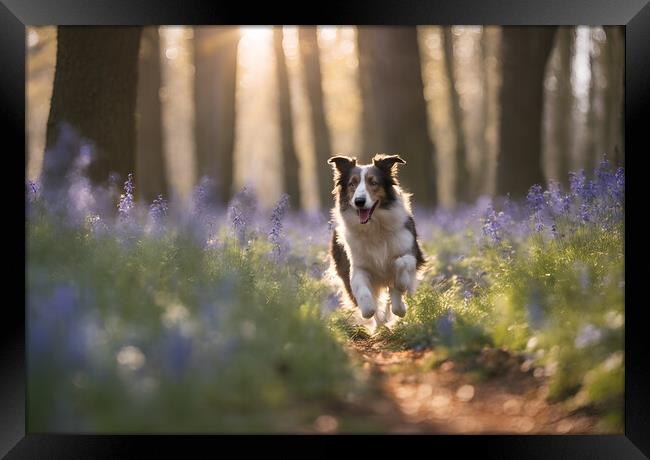 Running Collie Framed Print by Picture Wizard