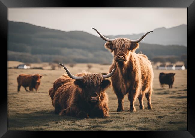 Highland Cattle Framed Print by Picture Wizard