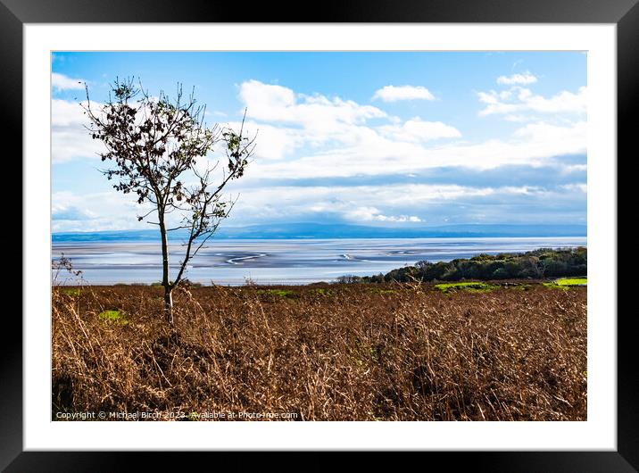 View of Morecombe Bay Sands Framed Mounted Print by Michael Birch