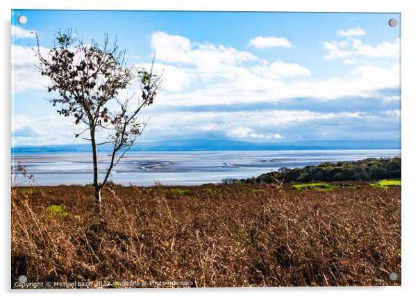 View of Morecombe Bay Sands Acrylic by Michael Birch