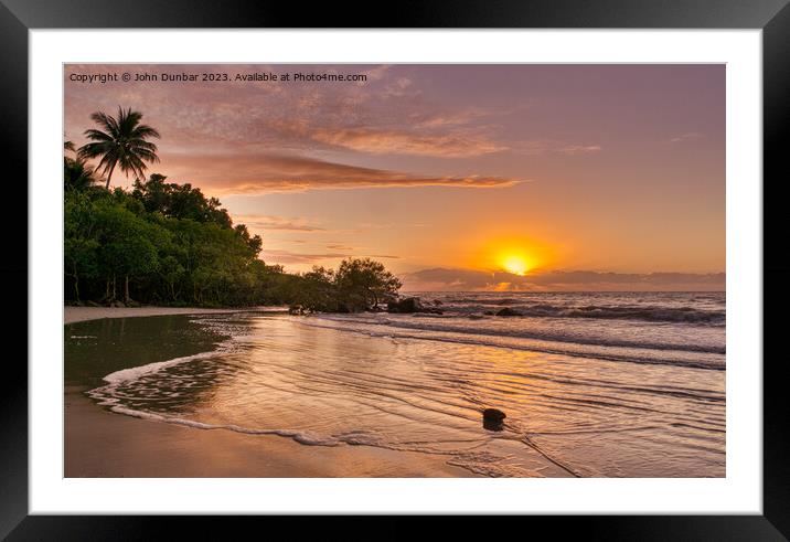 Port Douglas Sunrise Framed Mounted Print by John Dunbar
