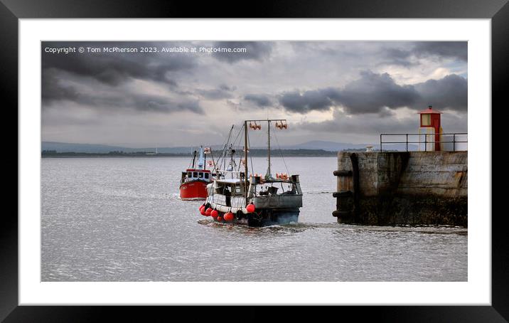 Busy Burghead Harbour Framed Mounted Print by Tom McPherson