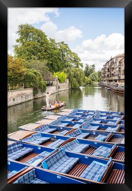 Punting by Quayside in Cambridge Framed Print by Jason Wells