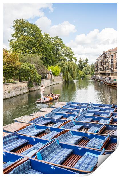 Punting by Quayside in Cambridge Print by Jason Wells