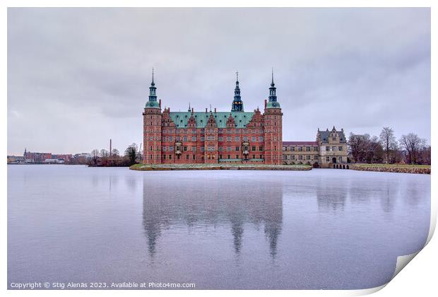 reflections in the ice of Frederiksborg castle  Print by Stig Alenäs